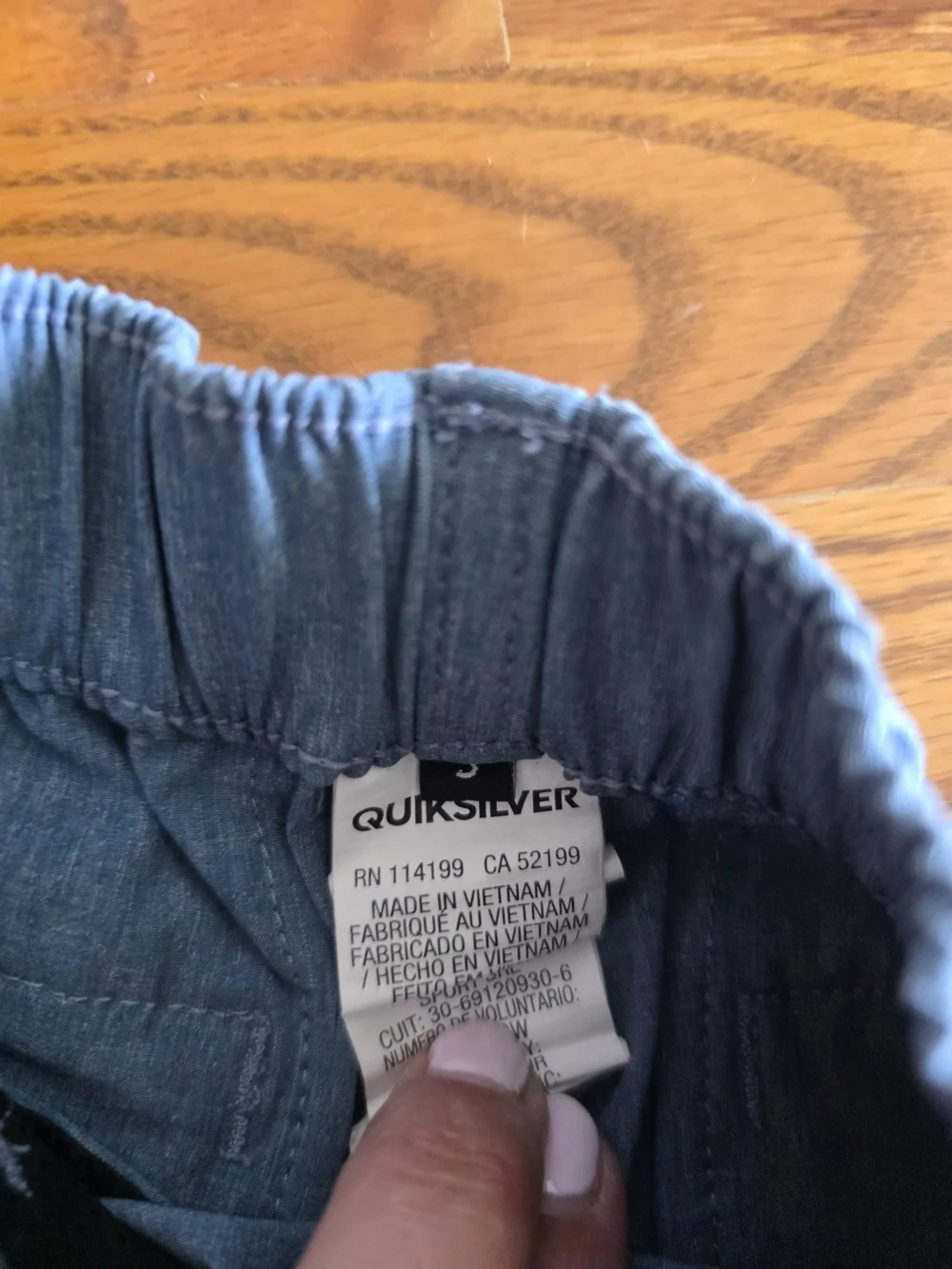 Quiksilver Light Blue Kids Casual Shorts with Front Pockets